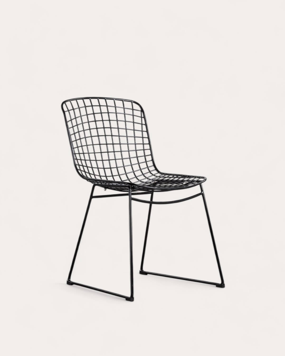Aras High Back Metal Dining Chair