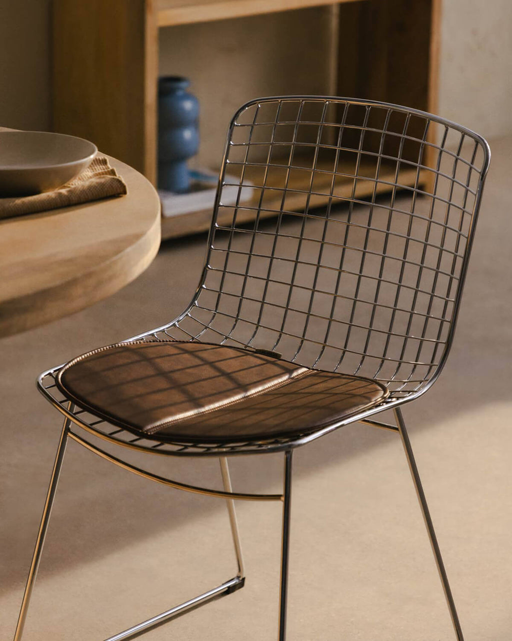 Aras High Back Metal Dining Chair