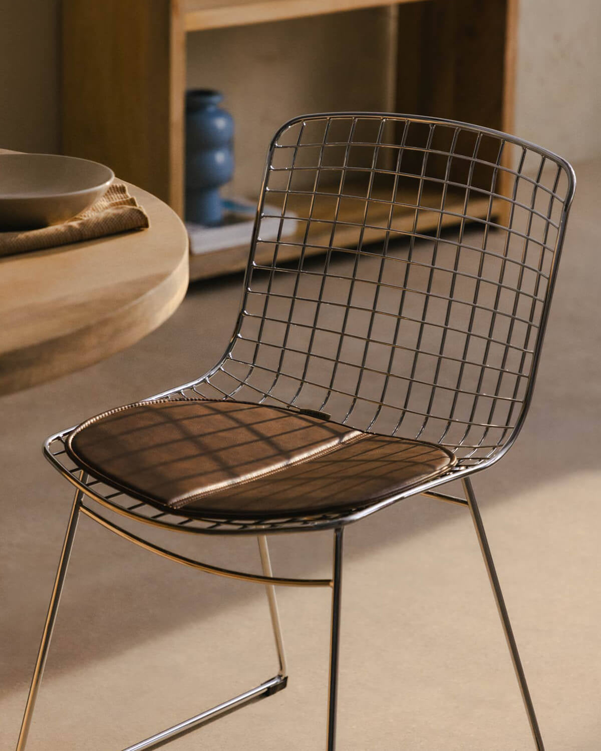 Aras High Back Metal Dining Chair