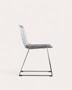 Aras High Back Metal Dining Chair
