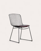 Aras High Back Metal Dining Chair