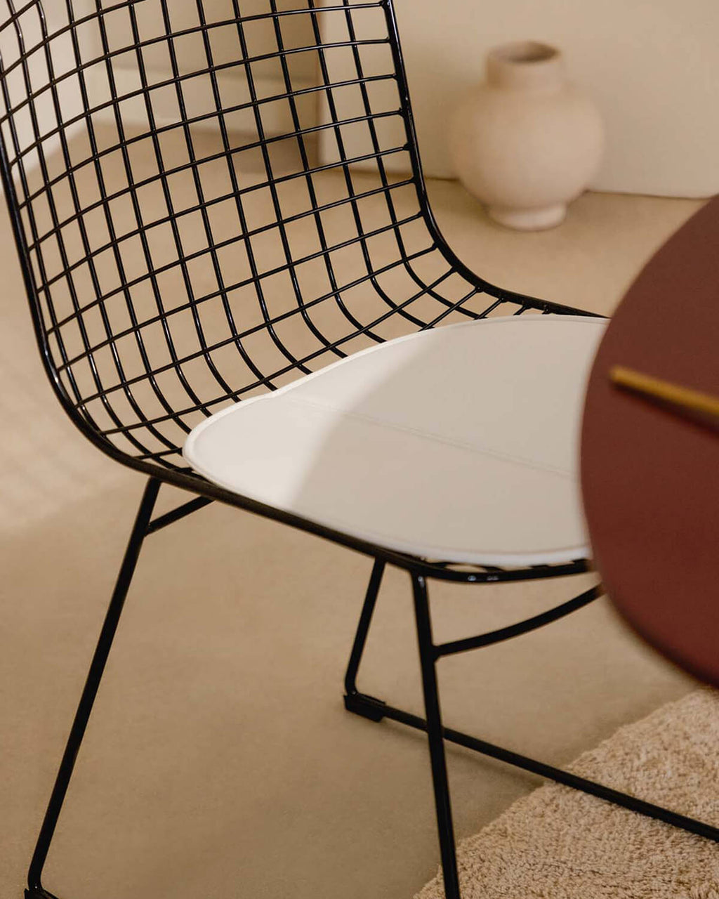 Aras High Back Metal Dining Chair