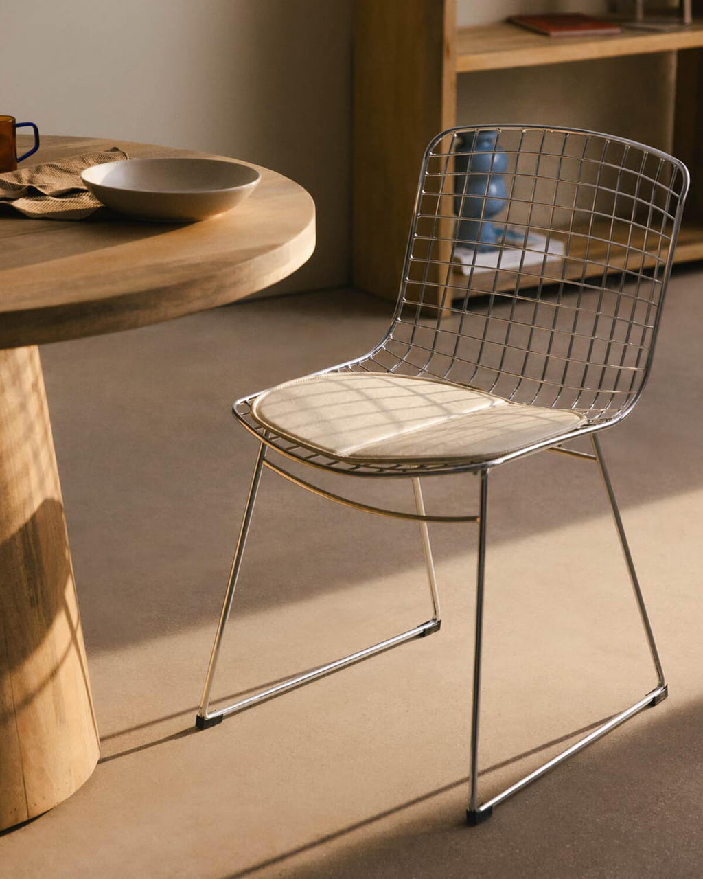 Aras High Back Metal Dining Chair