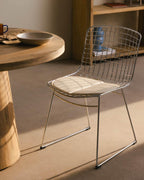 Aras High Back Metal Dining Chair