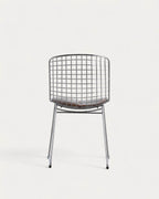 Aras High Back Metal Dining Chair