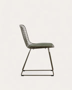 Aras High Back Metal Dining Chair
