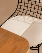 Aras High Back Metal Dining Chair