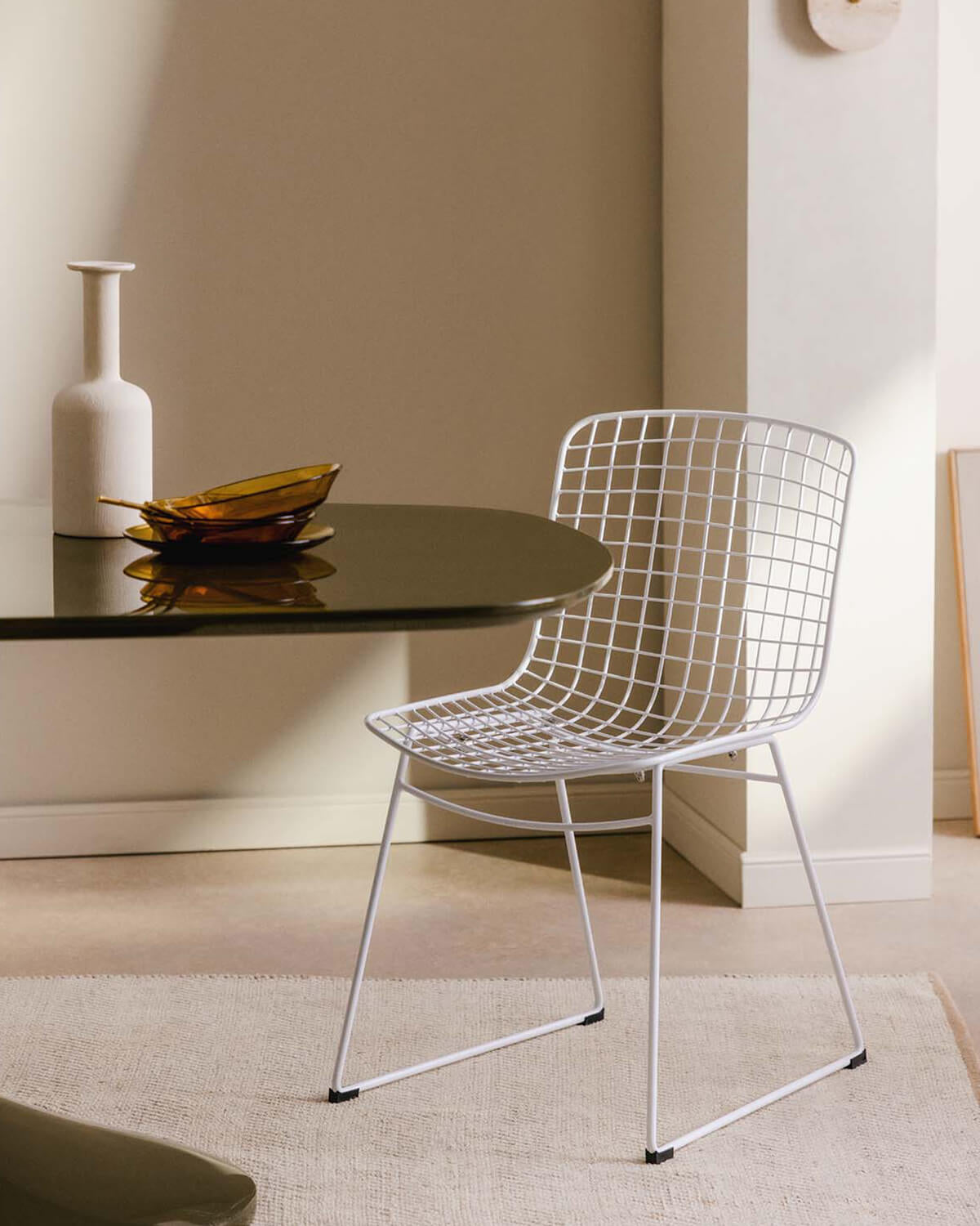Aras High Back Metal Dining Chair