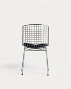 Aras High Back Metal Dining Chair