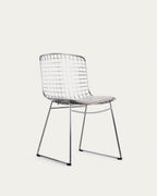 Aras High Back Metal Dining Chair