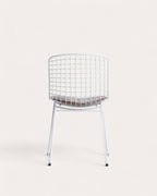 Aras High Back Metal Dining Chair