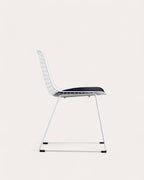 Aras High Back Metal Dining Chair
