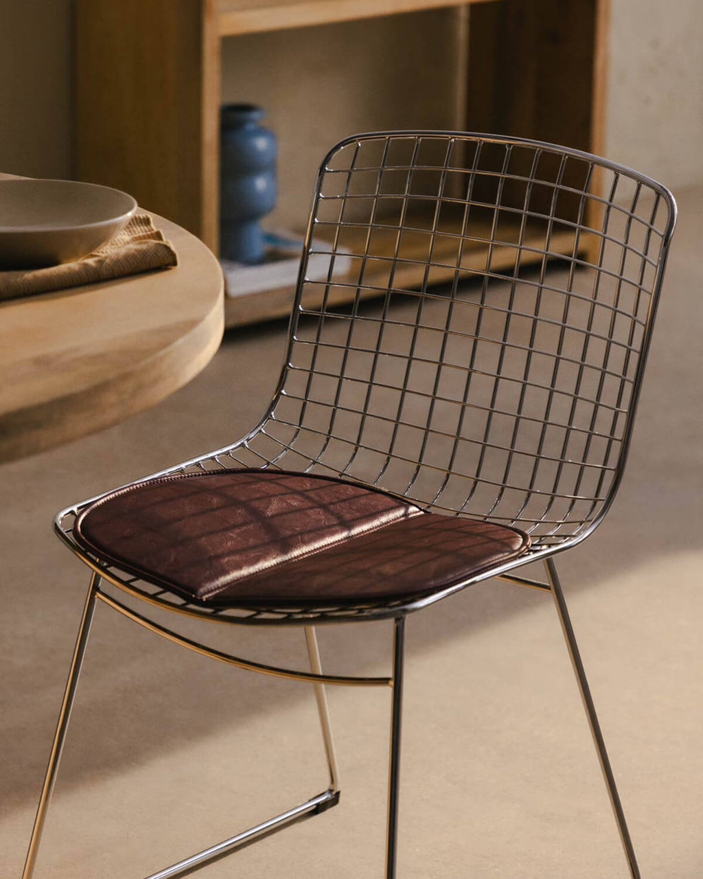 Aras High Back Metal Dining Chair