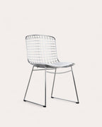 Aras High Back Metal Dining Chair