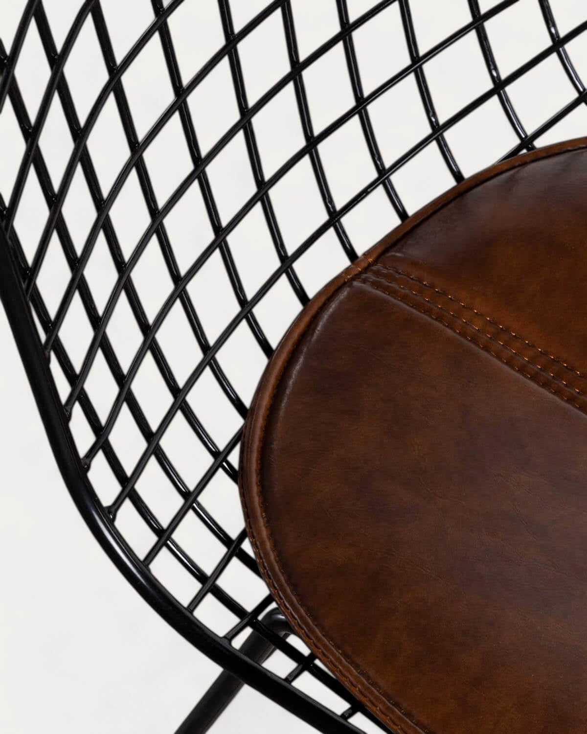 Aras High Back Metal Dining Chair