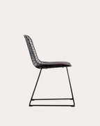 Aras High Back Metal Dining Chair