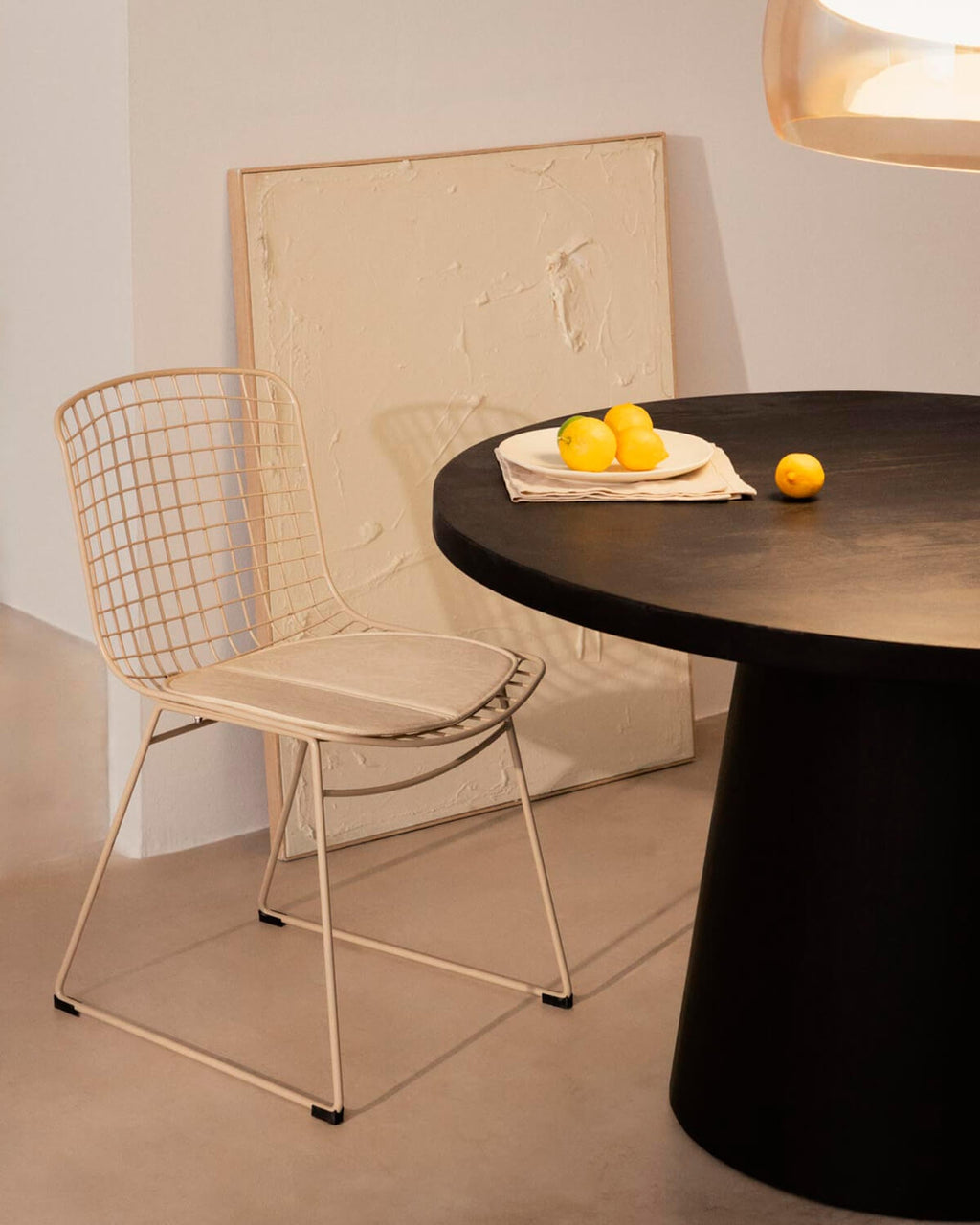 Aras High Back Metal Dining Chair