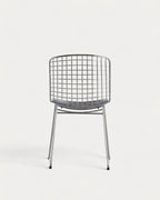 Aras High Back Metal Dining Chair