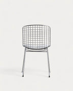 Aras High Back Metal Dining Chair