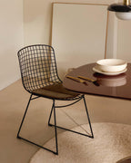 Aras High Back Metal Dining Chair