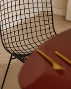 Aras High Back Metal Dining Chair