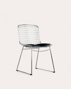 Aras High Back Metal Dining Chair