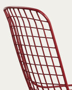 Aras High Back Metal Dining Chair