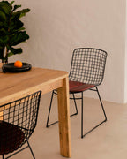 Aras High Back Metal Dining Chair