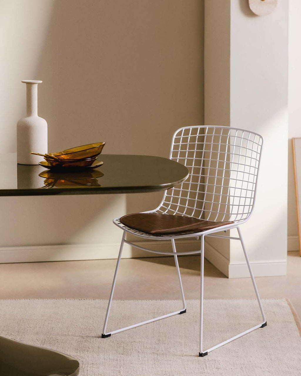 Aras High Back Metal Dining Chair