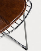 Aras High Back Metal Dining Chair