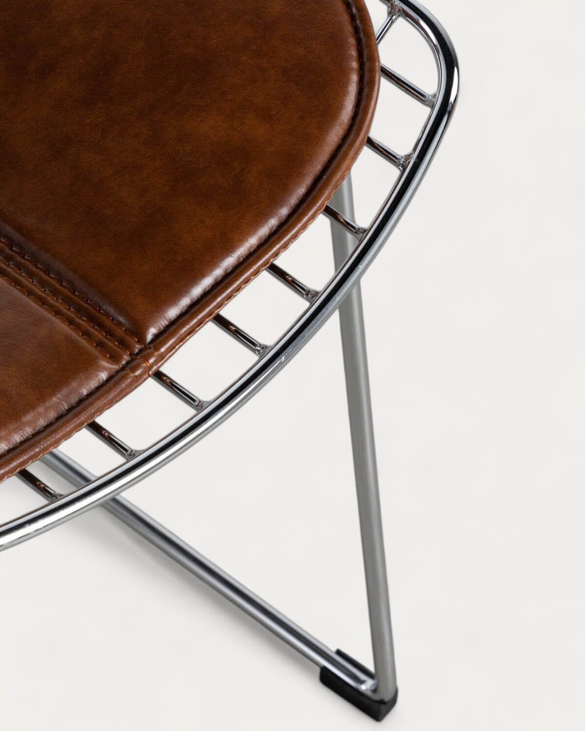 Aras High Back Metal Dining Chair