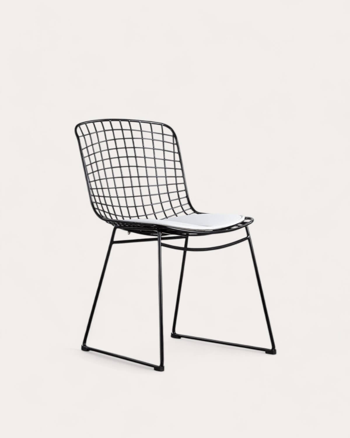 Aras High Back Metal Dining Chair