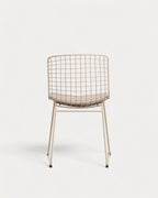 Aras High Back Metal Dining Chair