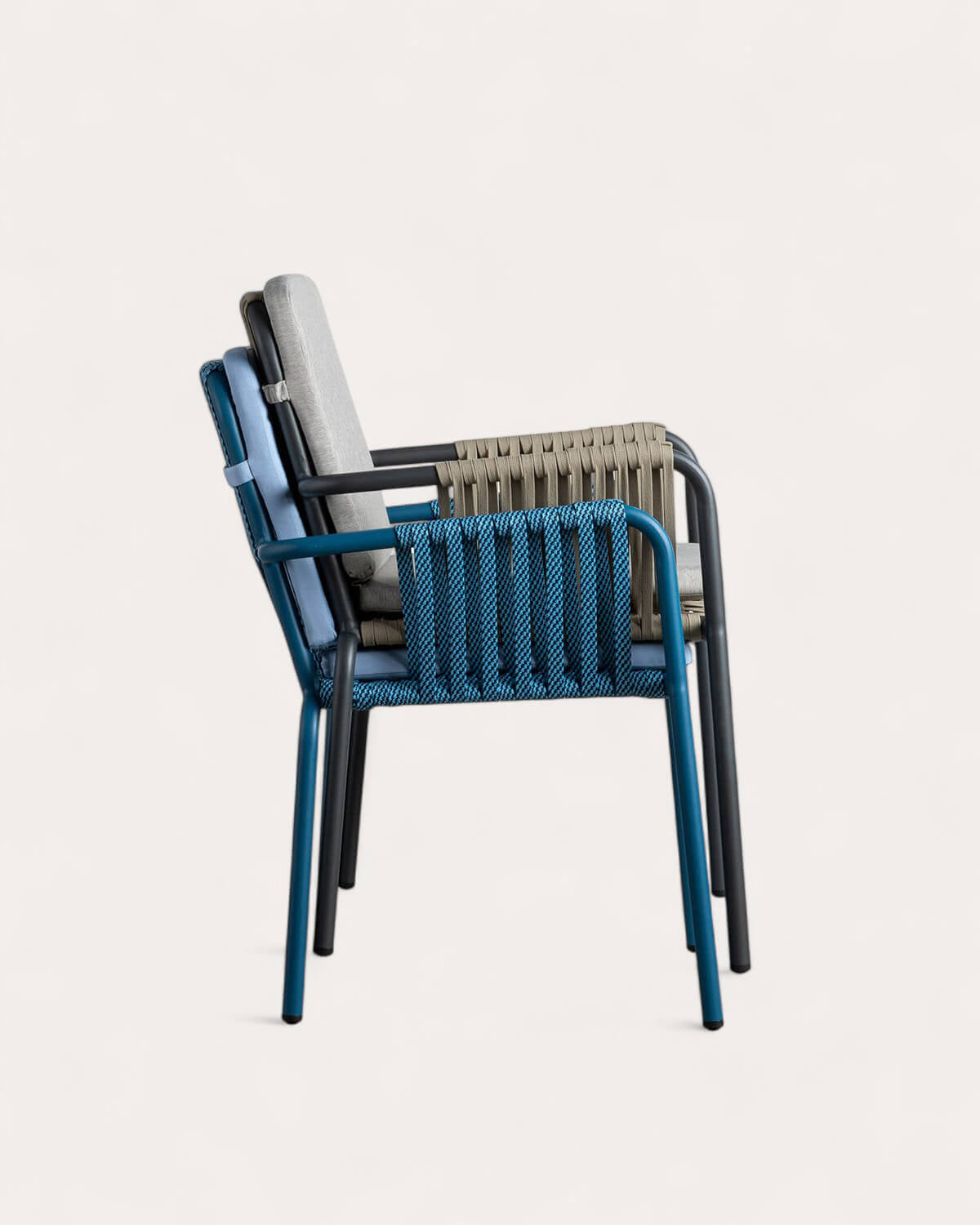 Drian Aluminum and Rope Dining Chair