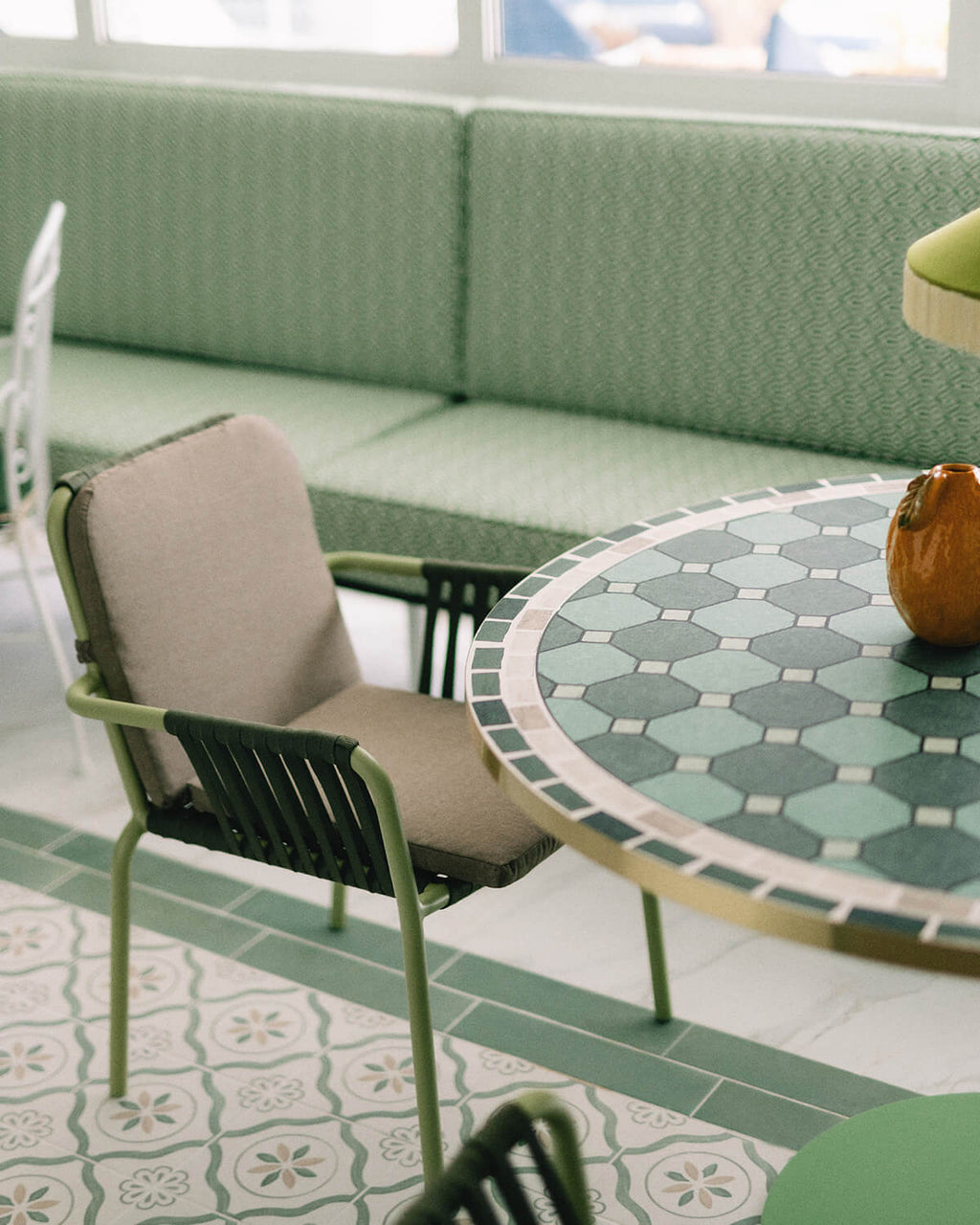 Drian Aluminum and Rope Dining Chair