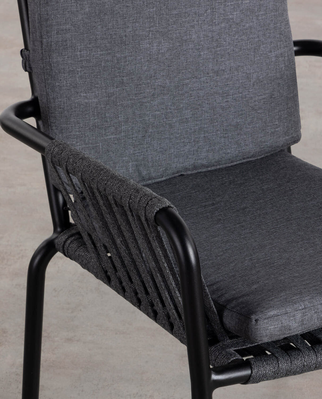 Drian Aluminum and Rope Dining Chair