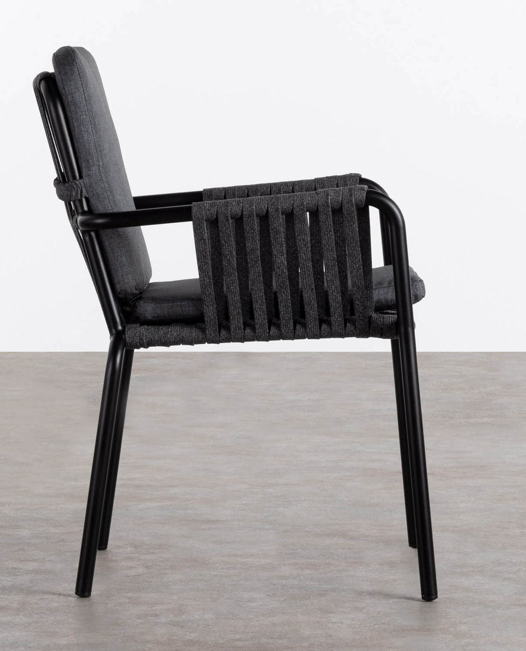Drian Aluminum and Rope Dining Chair