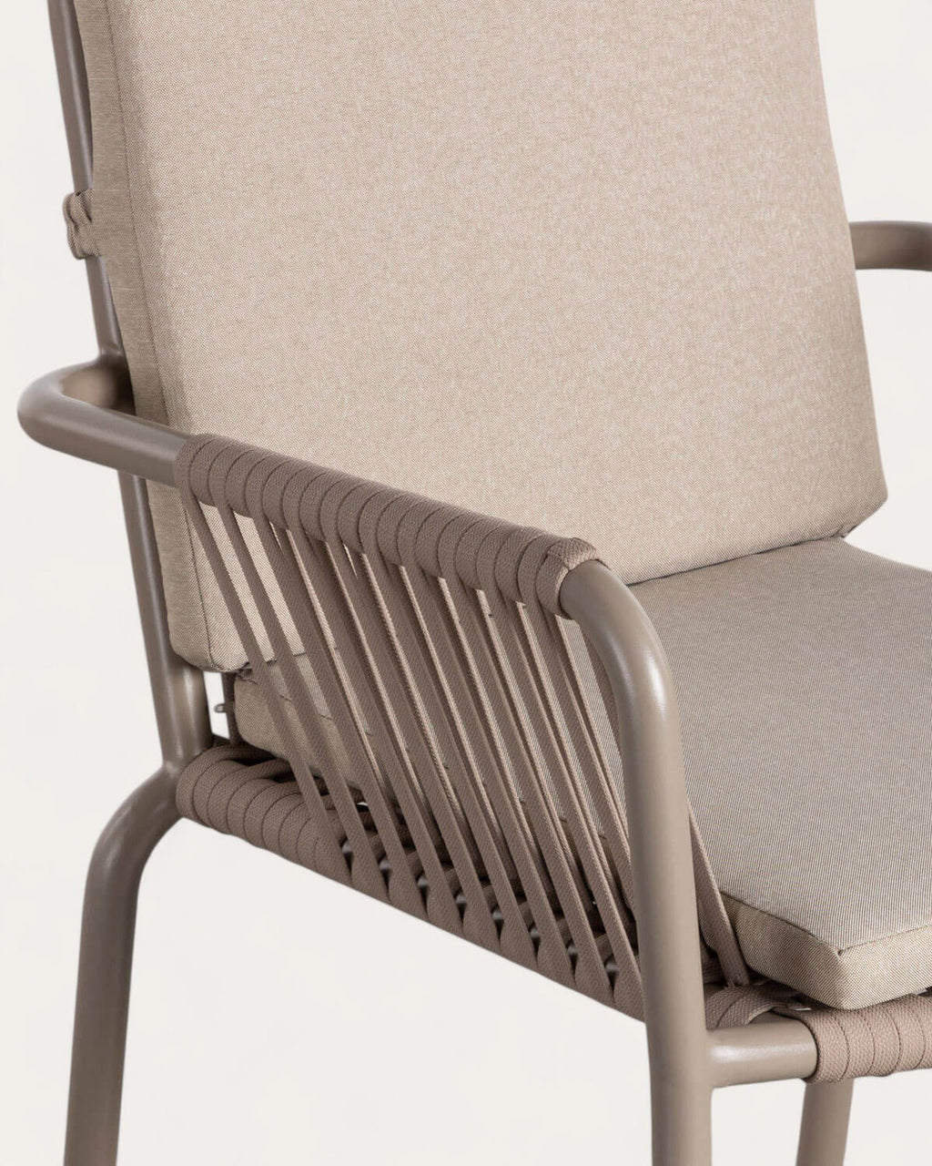 Drian Aluminum and Rope Dining Chair