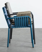 Drian Aluminum and Rope Dining Chair