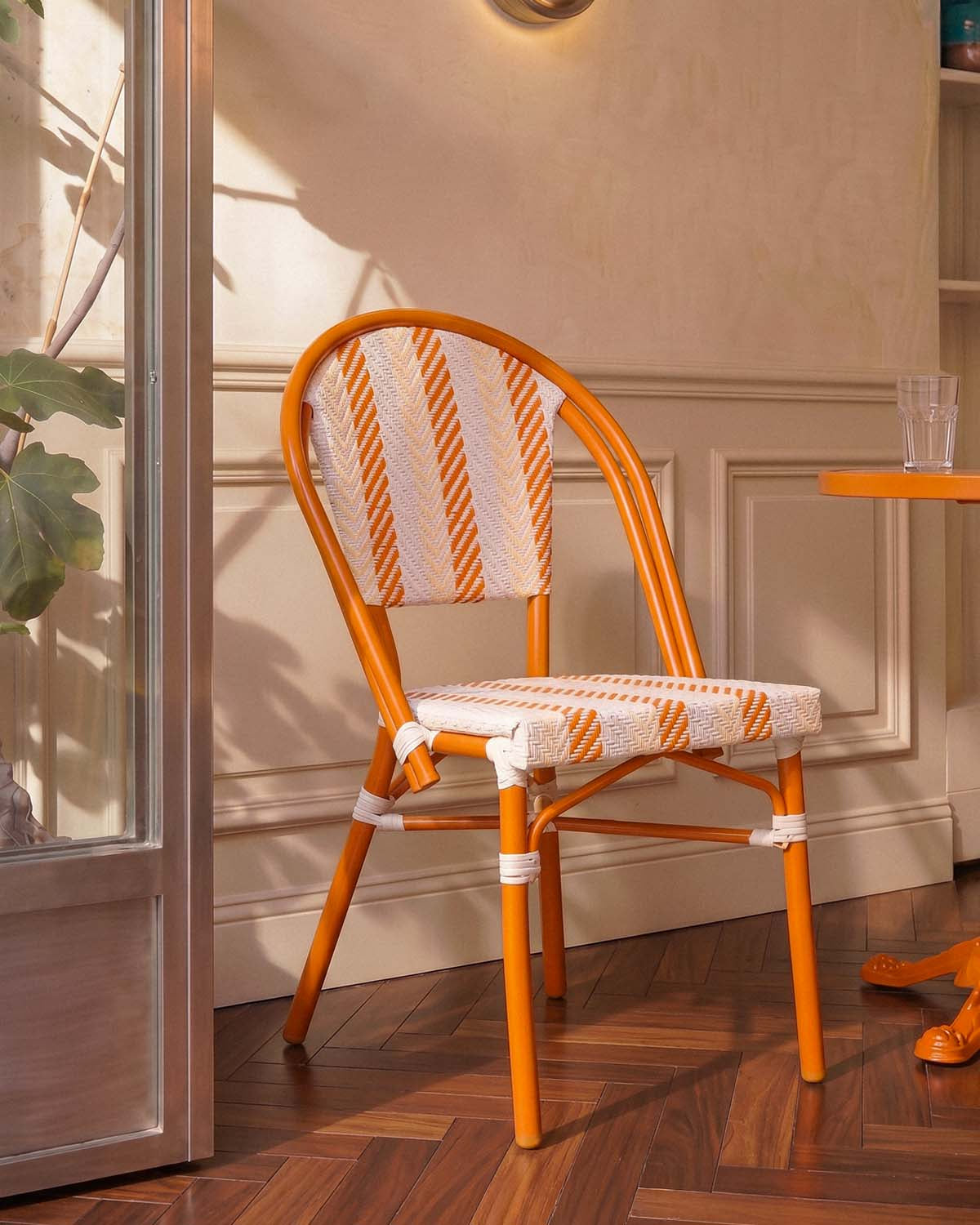 Yona Bistro Aluminum and Synthetic Rattan Dining Chair