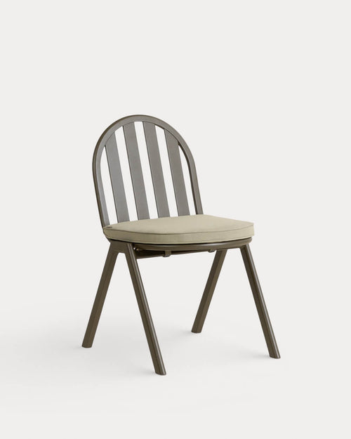 Aluminum and fabric dining chair Llibet