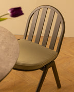 Aluminum and fabric dining chair Llibet