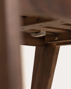 Tanon Acacia Wood Dining Chair with Armrests