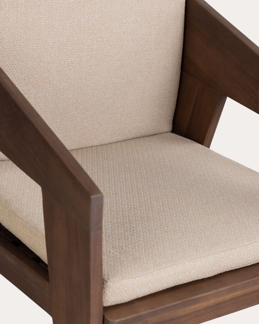 Tanon Acacia Wood Dining Chair with Armrests