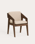 Tanon Acacia Wood Dining Chair with Armrests