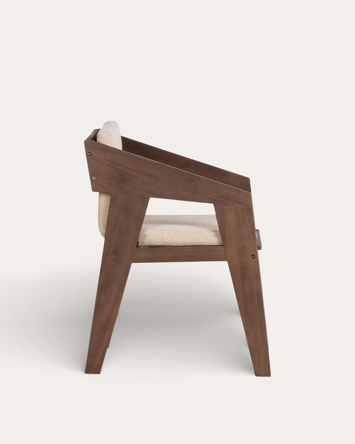 Tanon Acacia Wood Dining Chair with Armrests