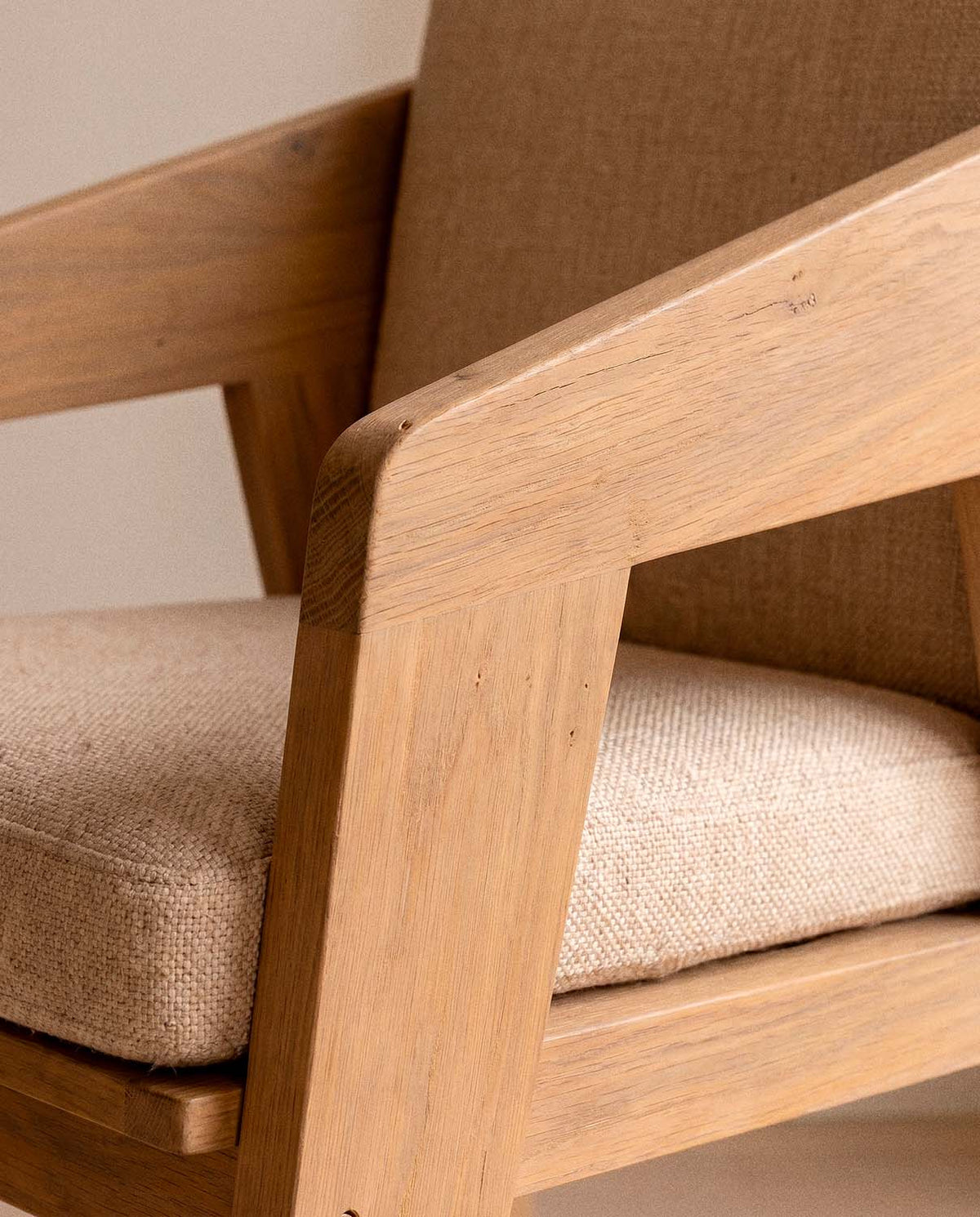 Tanon Acacia Wood Dining Chair with Armrests