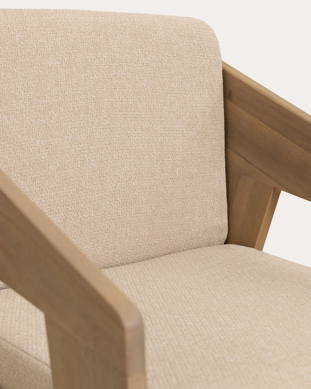 Tanon Acacia Wood Dining Chair with Armrests