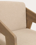 Tanon Acacia Wood Dining Chair with Armrests