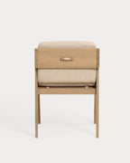 Tanon Acacia Wood Dining Chair with Armrests